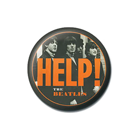 The Beatles (Orange Help) 25mm Badge - PB1733