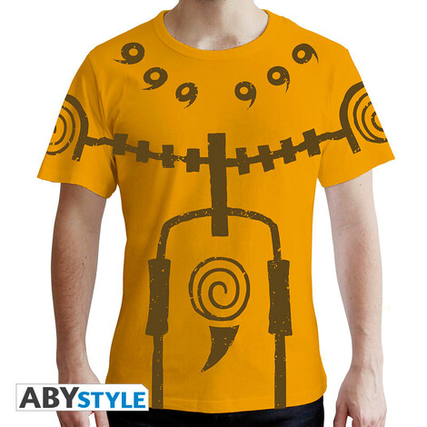 Naruto Shippuden  T-shirt "Chakra Mode" Man Ss Yellow - ABYTEX484