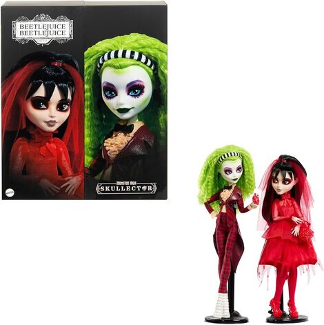 Monster High Skullector Beetlejuice And Lydia Collectible Dolls, Beetlejuice Beetlejuice 2-Pack - HYV96