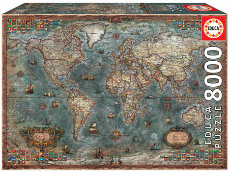 Educa Puzzle "Historical World Map" - 8000 pieces
