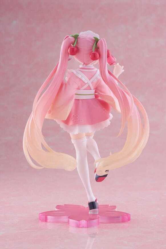 Hatsune Miku PVC Statue Newley Written Sakura Miku Japanese Cafe Ver. Reissue 18 cm - TAITO452033100