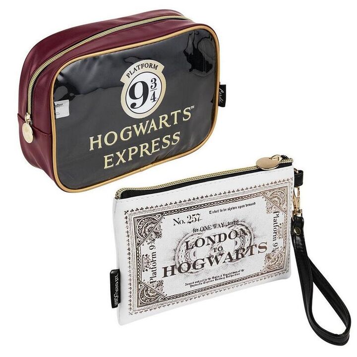 Harry Potter Platform 9 3/4 Toilet Travel Bag 2 pcs Set (red) - CRD2500002329