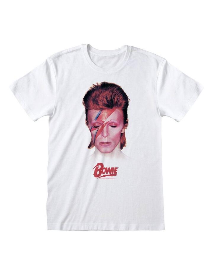 David Bowie T-Shirt Aladdin Sane White - BOW01905TSW