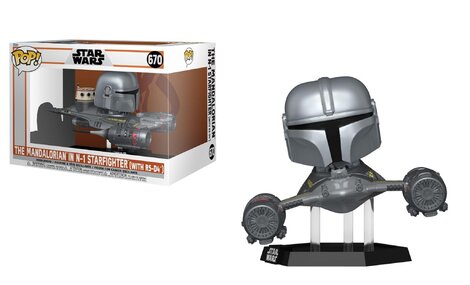 Funko POP! Rides: Star Wars: The Mandalorian - The Mandalorian in N-1 Starfighter (with R5-D4) Figure #670