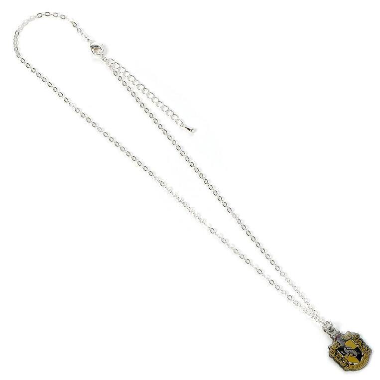 Harry Potter Hufflepuff Crest Slider Necklace (silver plated) - EWNX0024