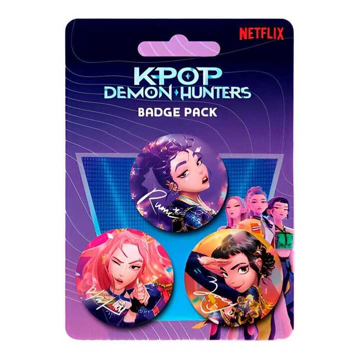 KPop Demon Hunters Pin-Back Buttons 3-Pack - LBP2510677