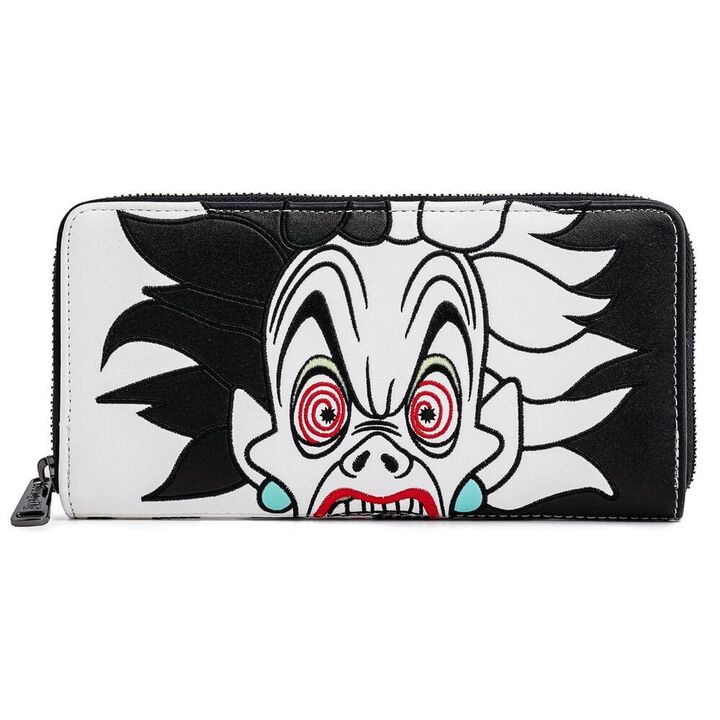 Disney Cruella De Vil Faux Leather Zip-Around Wallet 101 Dalmations - WDWA1601