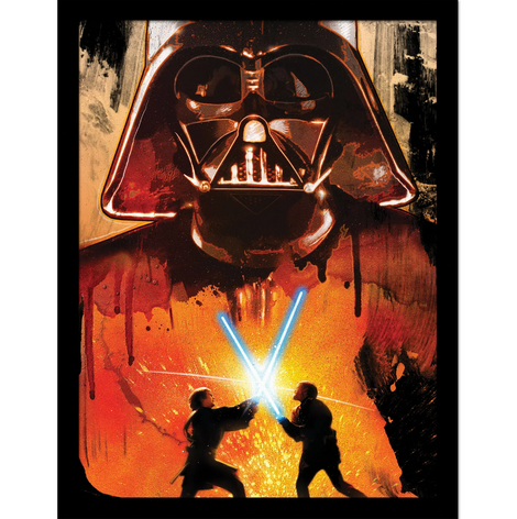 Star Wars (Episode III Battle) Wooden Framed 30x40cm Print - FP14495P