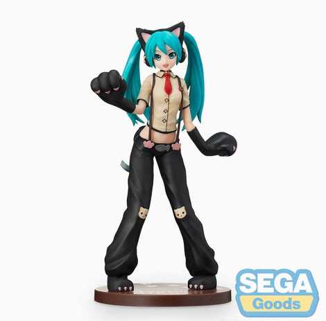 Hatsune Miku Project DIVA Arcade Future Tone SPM PVC Statue Hatsune Miku Kitty Cat 23 cm - SEGA44024