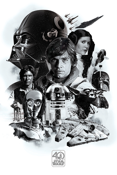 Star Wars 40th Anniversary (Montage) Maxi Poster Size: 61 x 91.5cm - PP34164