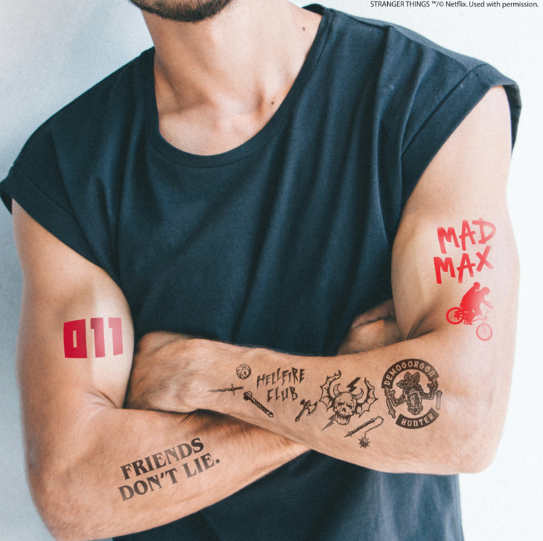 Stranger Things Temporary tattoos Hawkins - CR5280