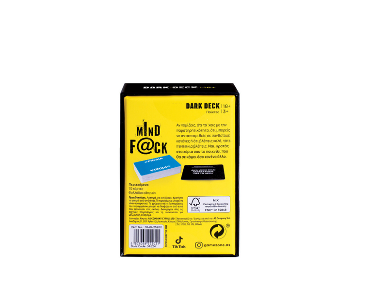 Επιτραπέζιο Παιχνίδι Ενηλίκων Dark Deck, MindF@ck - AS25202