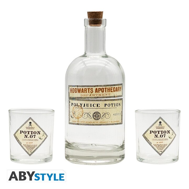 Harry Potter Bottle And Glasses Potion Set - ABYTAB060
