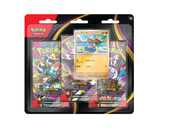 Pokemon TCG Mega Evolution: Pitch Black - Binacle 3-Booster Blister - POK104191