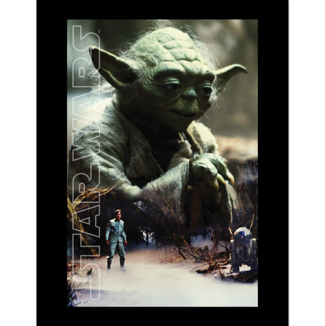 Star Wars Yoda Wooden Framed 30 x 40cm Print - FP14476P