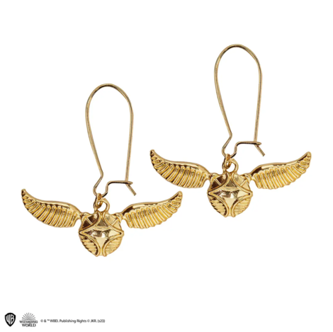 Harry Potter Golden Snitch Earrings Brass - MAP3420