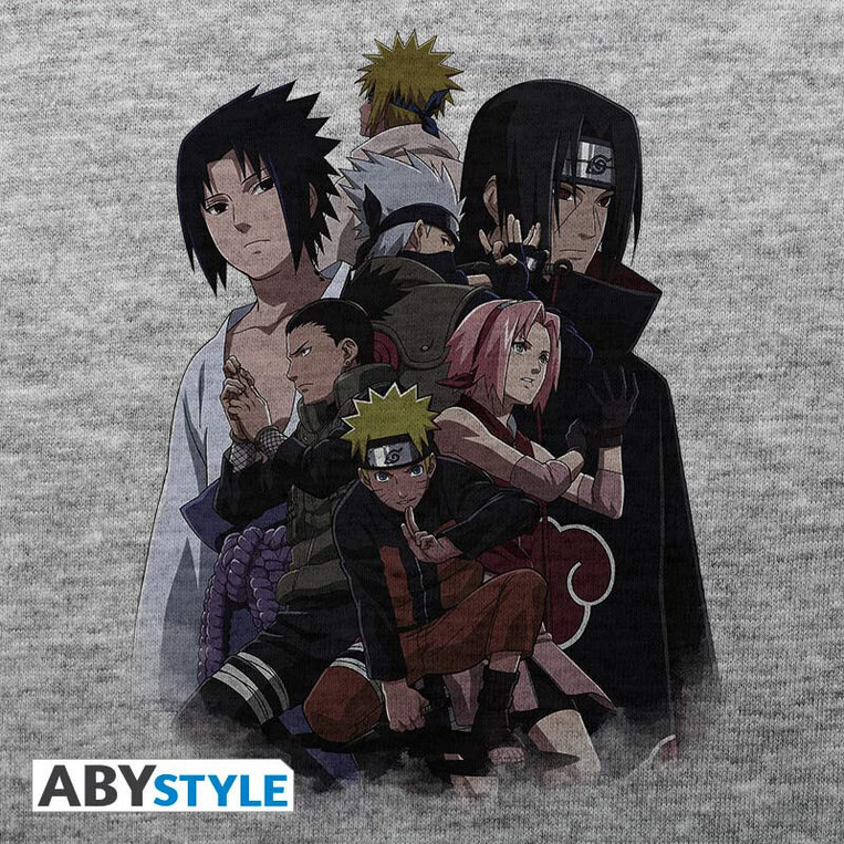 Naruto Shippuden Unisex Sport Grey Tshirt - ABYTEX355