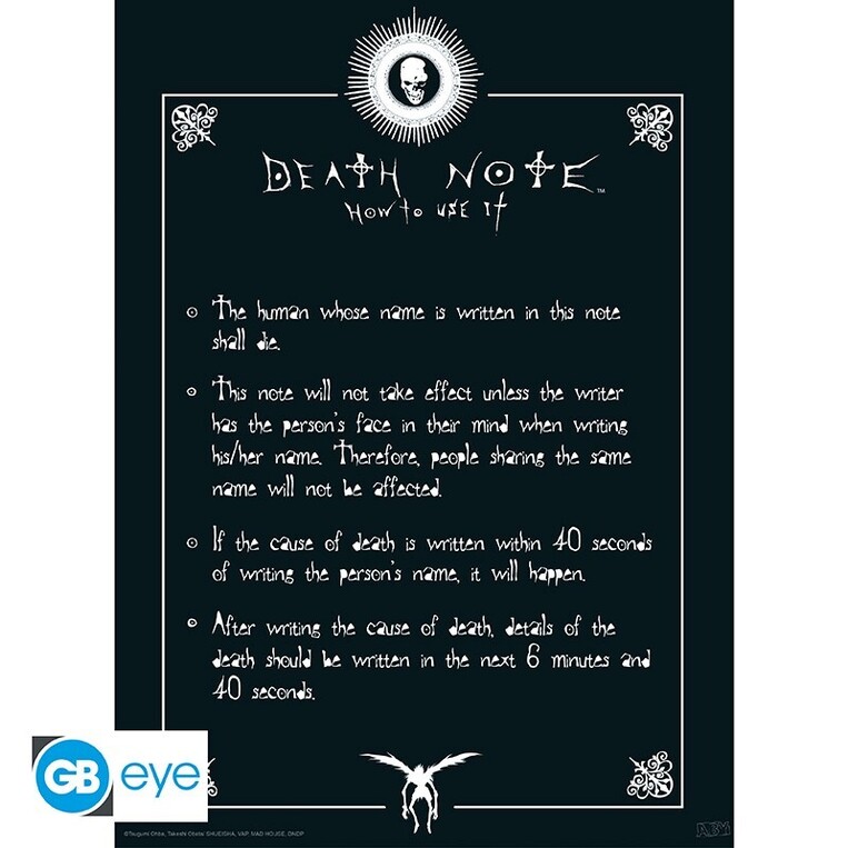 Death Note Set 2 Posters Chibi 52x38 Light & Death Note - ABYDCO862