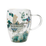 Disney Princess Cinderella Floral Decorative Glass Mug -