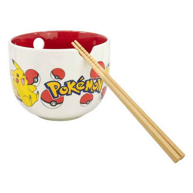 Pokémon Ramen Bowl with Chopsticks Face - STR1342
