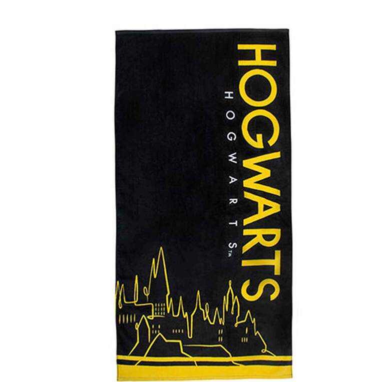 Harry Potter Beach Black Towel Hogwarts 70x140cm - CR2810