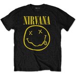 Nirvana Kids T-Shirt: Yellow Happy Face (Black) - NIRVTS04BB