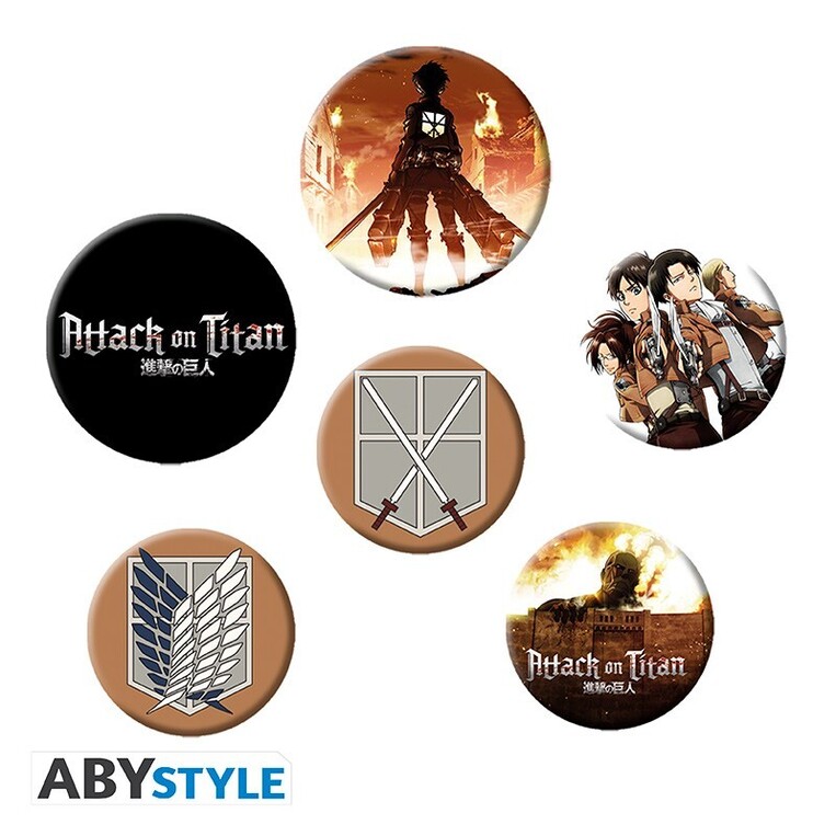 Attack On Titan - Badge Pack - Characters X4 - BP0551
