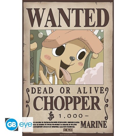 One Piece Poster Chibi 52x38 Wanted Chopper Wano - GBYDCO647