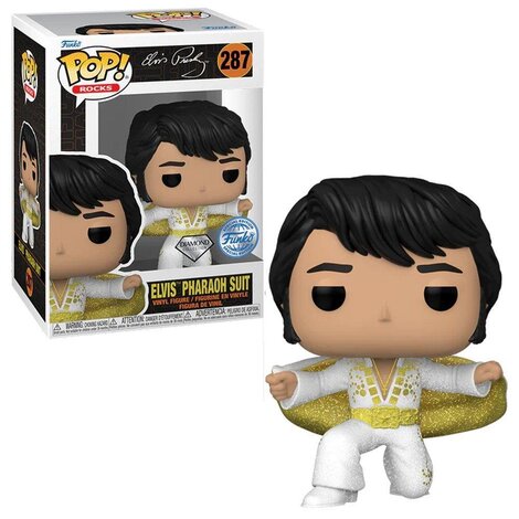 Funko POP! Rocks - Elvis Presley Pharaoh Suit (Diamond Collection) #287 Figure (Exclusive)