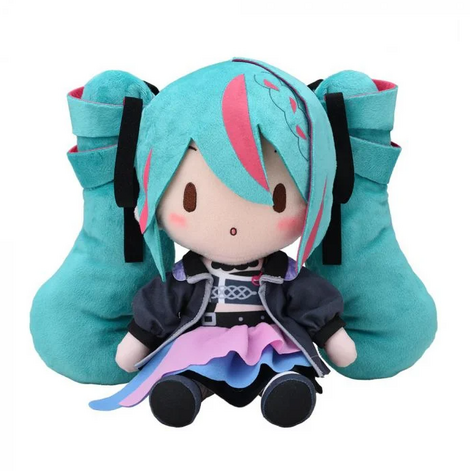 Character Vocal Series 01: Hatsune Miku Fuwa Petit Plush Figure Hatsune Miku Punk! M 22 cm - SEGA56216