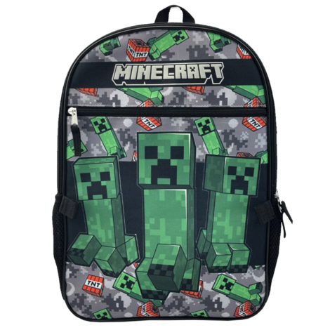Minecraft TNT Creeper σε Πράσινο χρώμα 42cm + Lunch Bag - 97BP14MNC