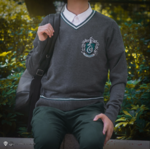 Harry Potter - Slytherin Grey Knitted Sweater - CR1512