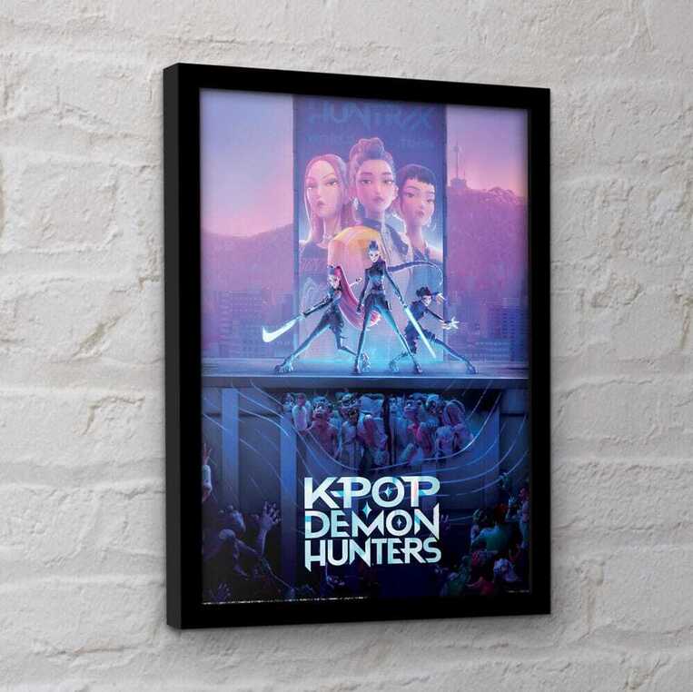 KPop Demon Hunters Collector (Wooden) Print Framed Poster Movie Key Art - FP2510431