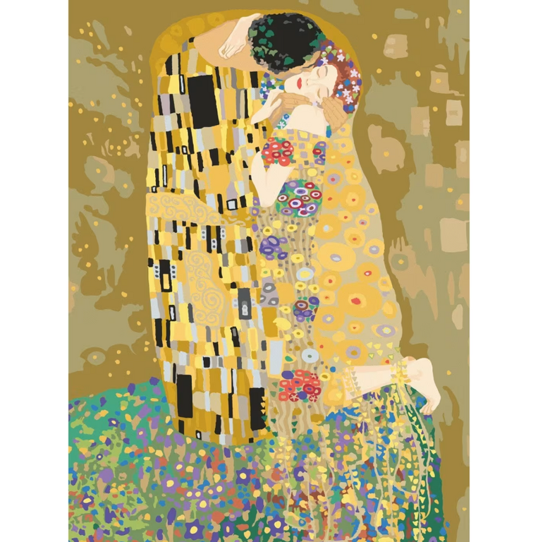 Ravensburger Canvas: Gustav Klimt 'The Kiss' (Numbered Drawing Kit) - 05-23916