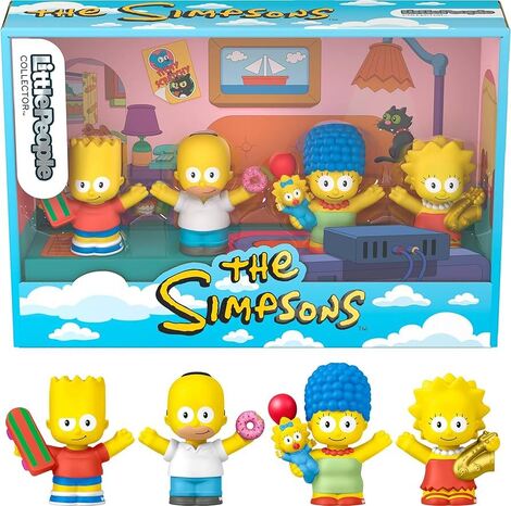 ​Little People Collector The Simpsons TV Series Special Edition Set for Fans, 4 Figures - HXM72