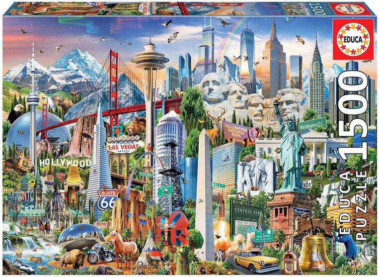 Educa Puzzle North America Landmarks 1500 pieces - 017.670