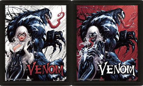 Marvel Venom (Teeth and Claws) 3D Lenticular Poster (Framed) 26 x 4cm - EPPL71271