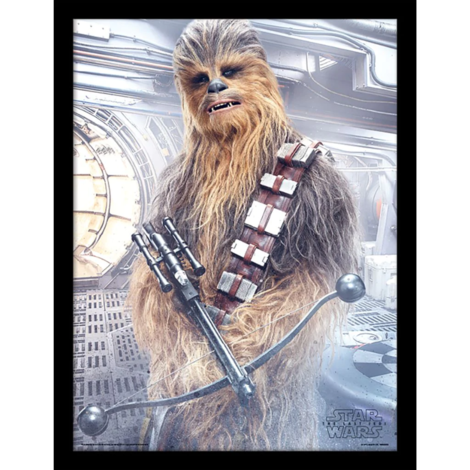 Star Wars: The Last Jedi (Chewbacca Bowcaster) Wooden Framed Print (30x40) - FP12077P