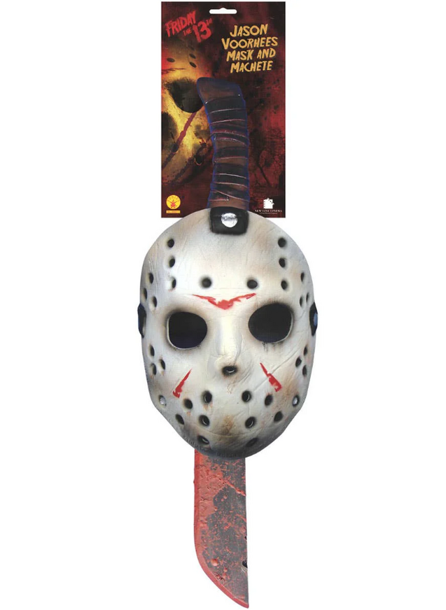 Friday The 13th Jason Set Face Mask And Machete - RUB8785
