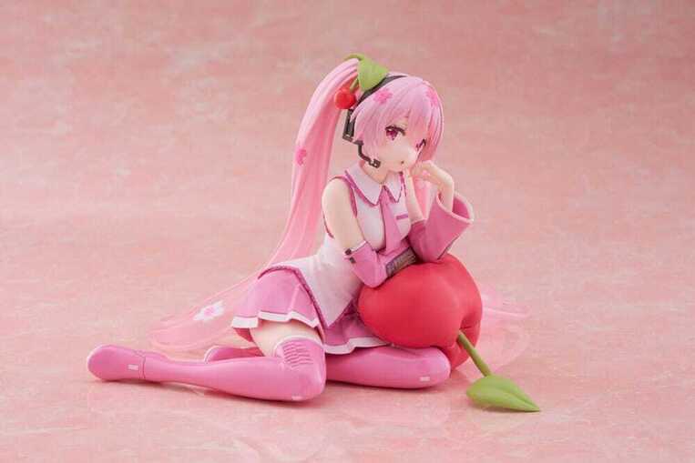 Hatsune Miku PVC Statue Desktop Cute Figure Sakura Miku Cherry Cushion Ver. 13 cm - TAPR451874500