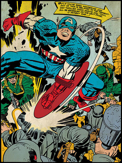 Marvel Comics Captain America (Soldiers) Canvas Print 60 x 80cm - WDC90939