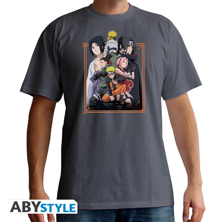 Naruto Shippuden Unisex Dark Grey Tshirt - ABYTEX855