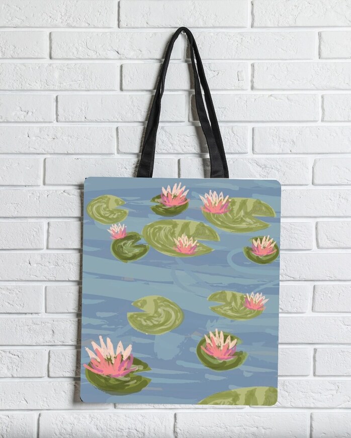 Τσάντα Υφασμάτινη Σουέτ Με Φερμουάρ Γάτα Ιμπρεσιονισμός - 6675082410234