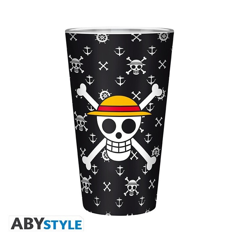 One Piece Large Glass 400ml Luffy - ABYVER167