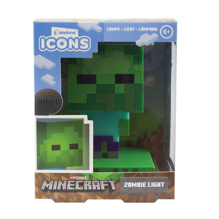 Minecraft Lamp Icons Zombie 12 cm - PP6592MCFV2