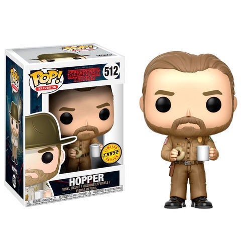 Funko Pop! Television: Stranger Things - Hopper With Donut #512 Vinyl Chase Figure