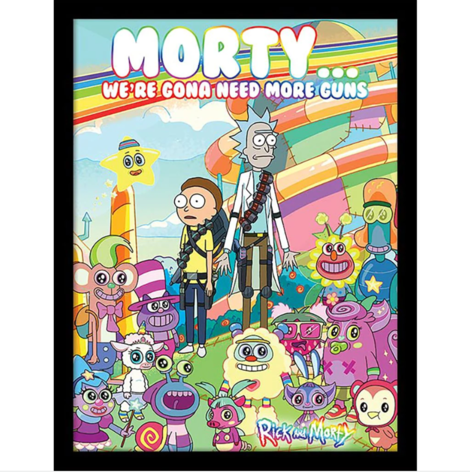 Rick and Morty (Cuteness Overload) Wooden Framed Print (30x40) - FP12154P