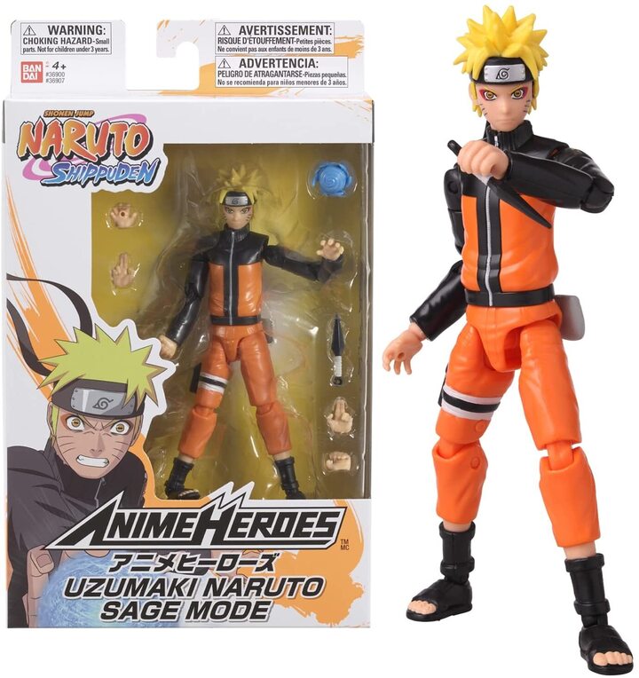 Naruto Shippuden Anime Heroes Naruto Uzamaki Sage Mode Figure 15cm - BA36907