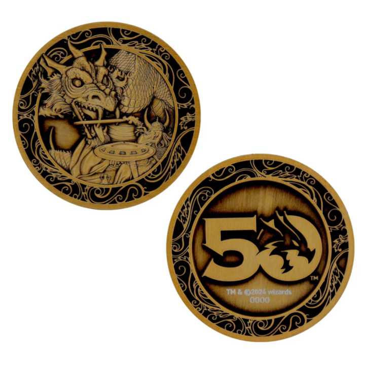 Dungeons & Dragons 50th Anniversary Antique Gold Coin - HAS-DUN65