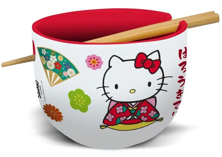 Hello Kitty Ramen Bowl with Chopsticks Hello Kitty Japan - STR75384